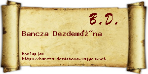 Bancza Dezdemóna névjegykártya